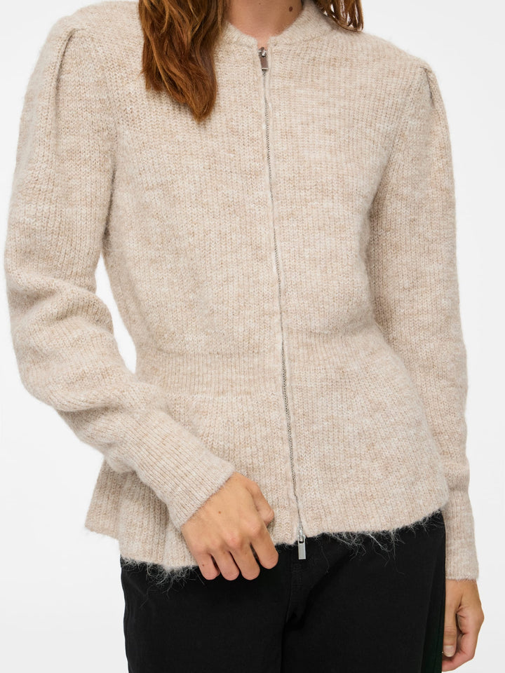 Vila 14116400 Gracie vest gebreid zand – dames