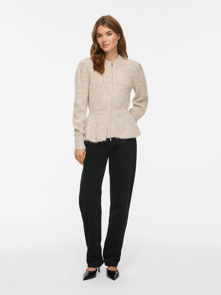 Vila 14116400 Gracie vest gebreid zand – dames