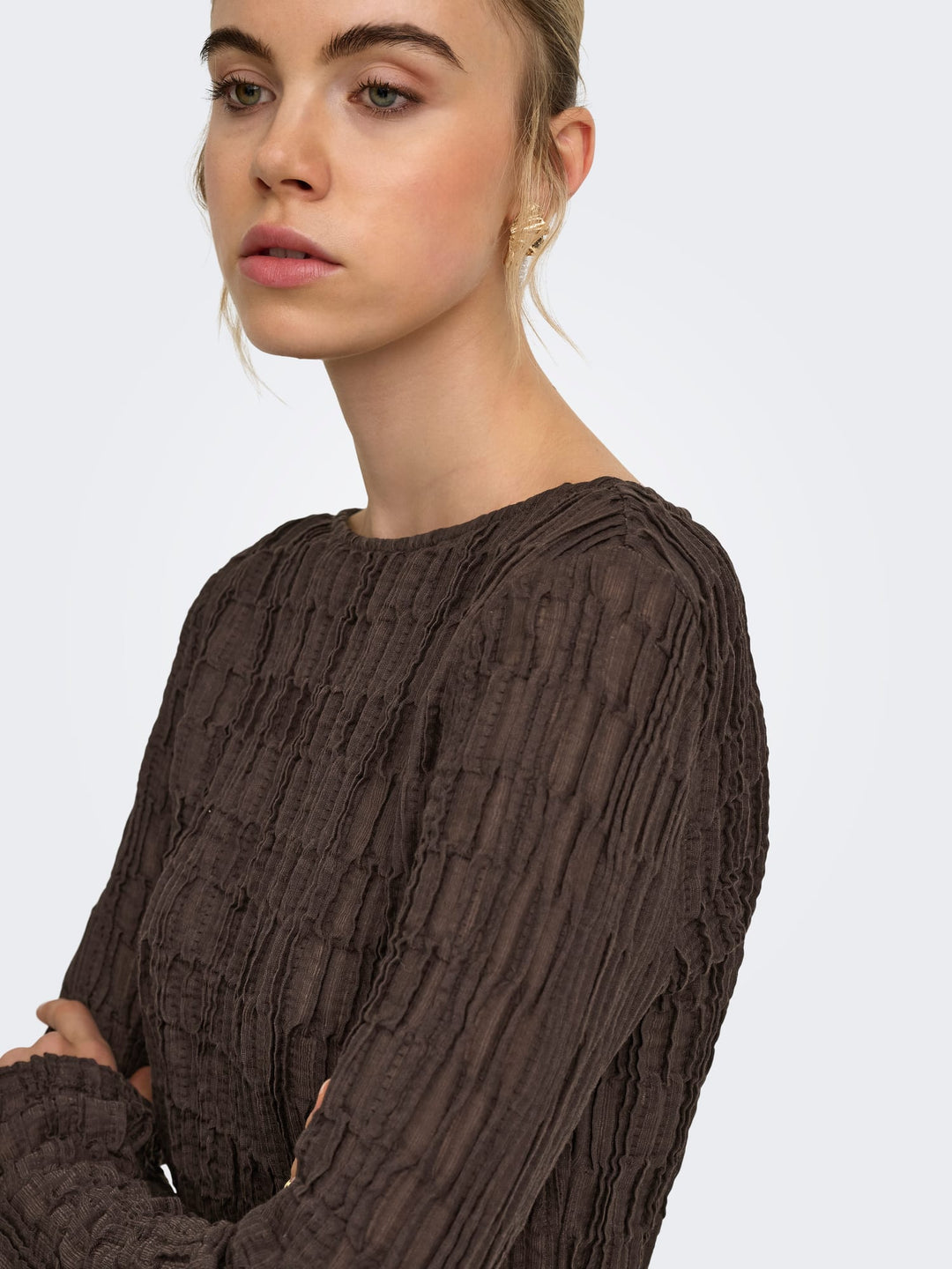 Only 15384706 jade top l/m dames bruin