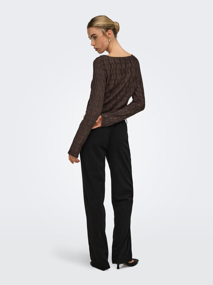 Only 15384706 jade top l/m dames bruin