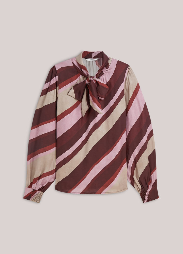 Summum 2s3565-12488 blouse l/m dames rood dessin
