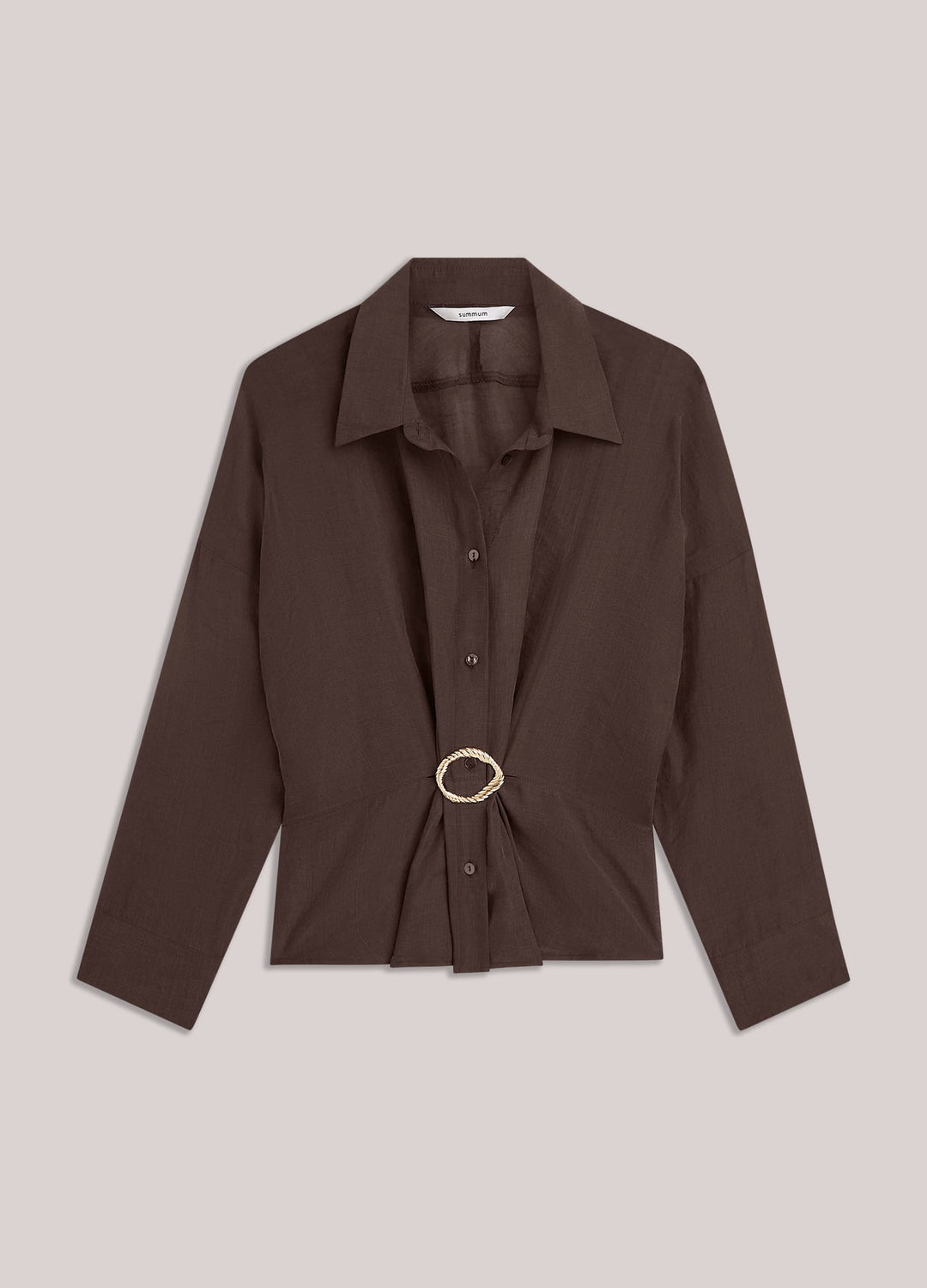 Summum 2s3524-12492 blouse l/m bruin