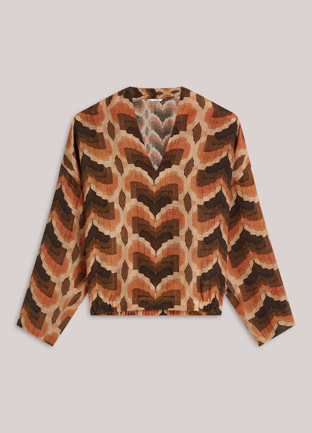 Summum 2s3549-12498 top l/m dames oranje dessin