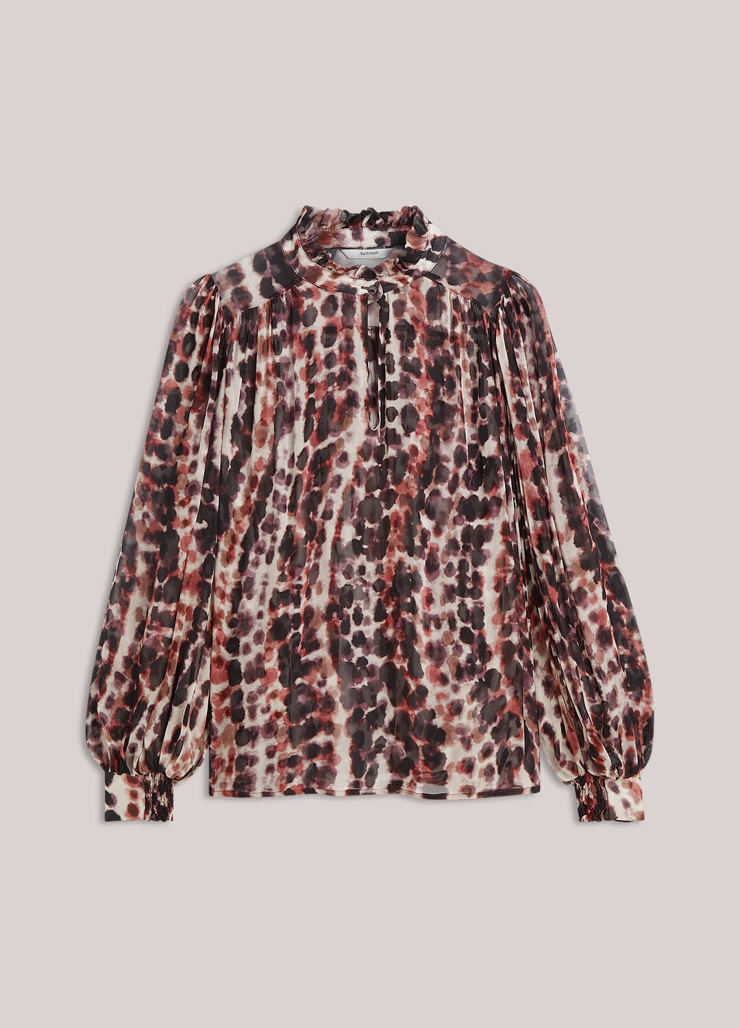 Summum 2s3546-32486 blouse l/m dames rood dessin