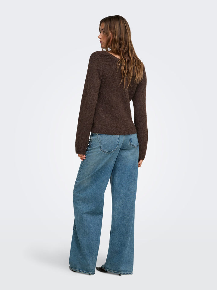 Only 15375129 maggie trui bruin – dames