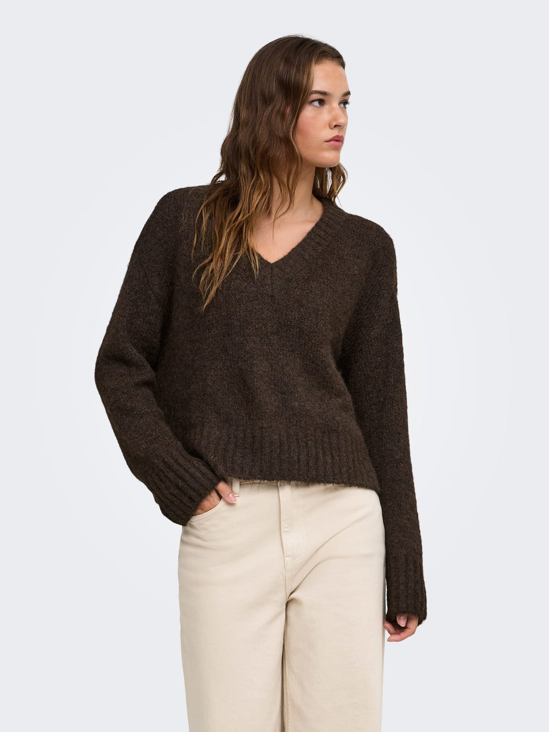 Only 15382494 Fiona trui bruin – dames