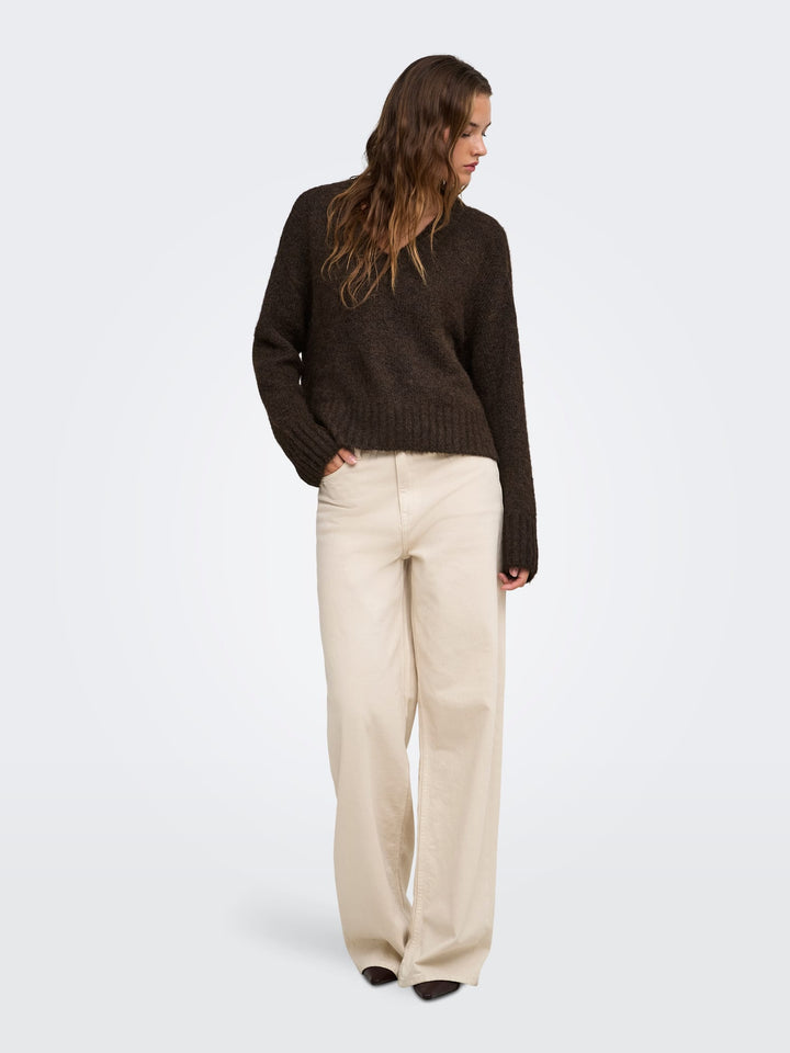 Only 15382494 Fiona trui bruin – dames
