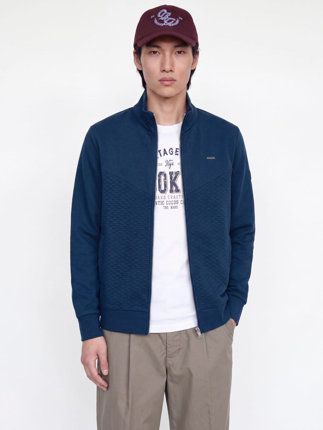 Jack &amp; Jones 12275675 Blufrankie vest sweat navy – heren