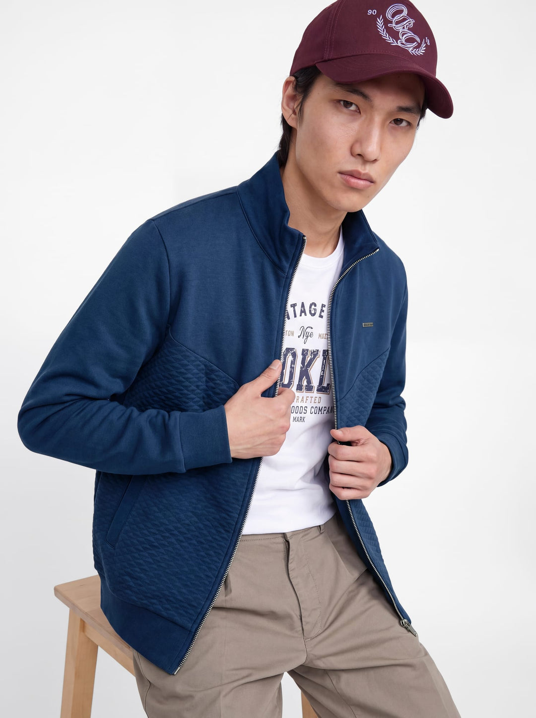 Jack &amp; Jones 12275675 Blufrankie vest sweat navy – heren