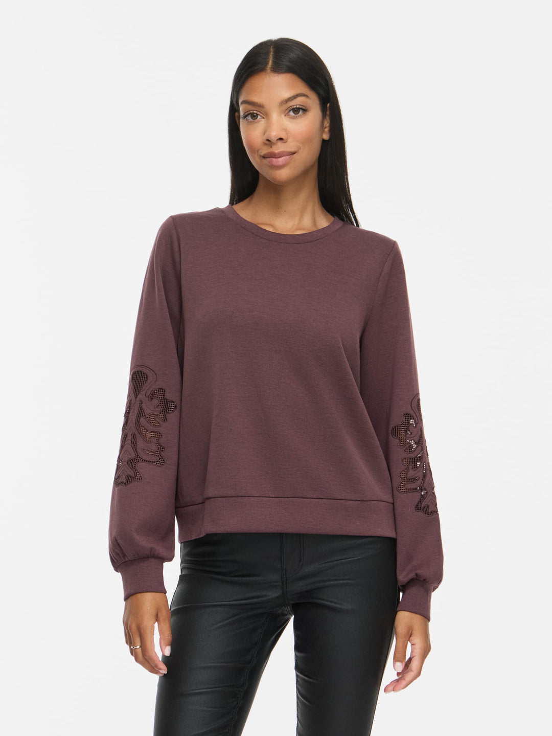 Vila 14119112 siffa sweater dames mauve