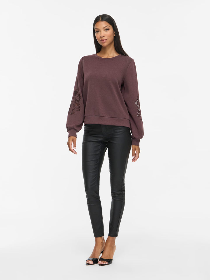 Vila 14119112 siffa sweater dames mauve