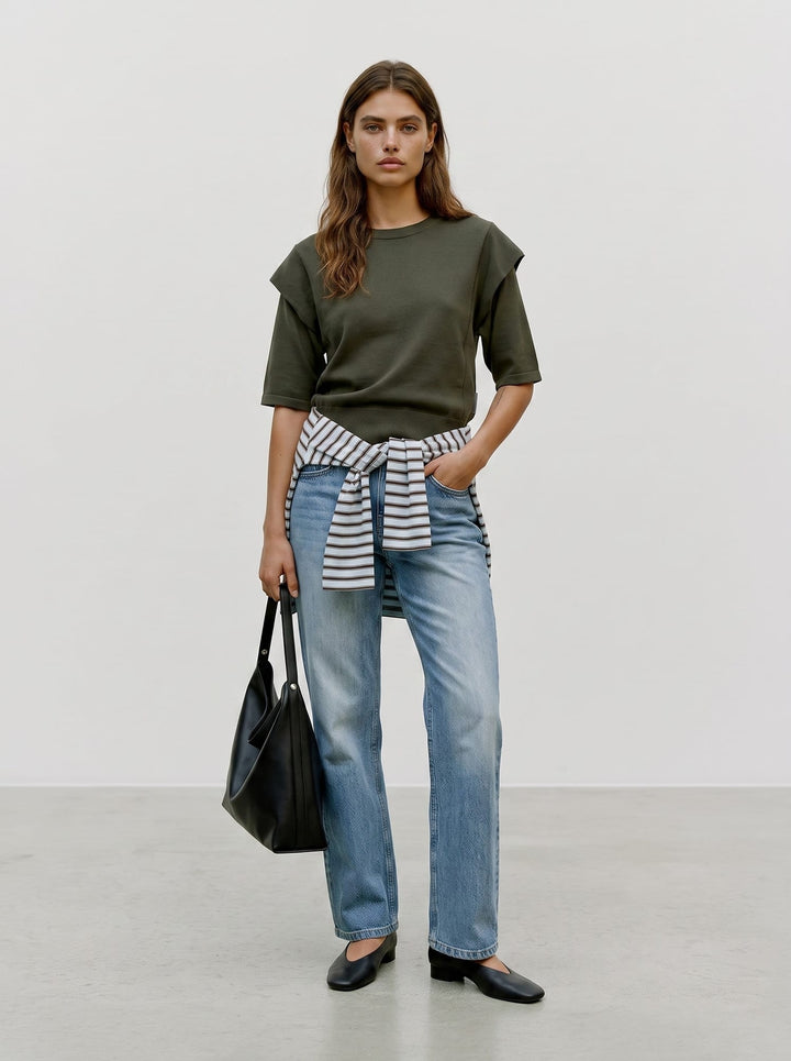 VERO MODA 10350465 Layla top k/m dames donkergroen