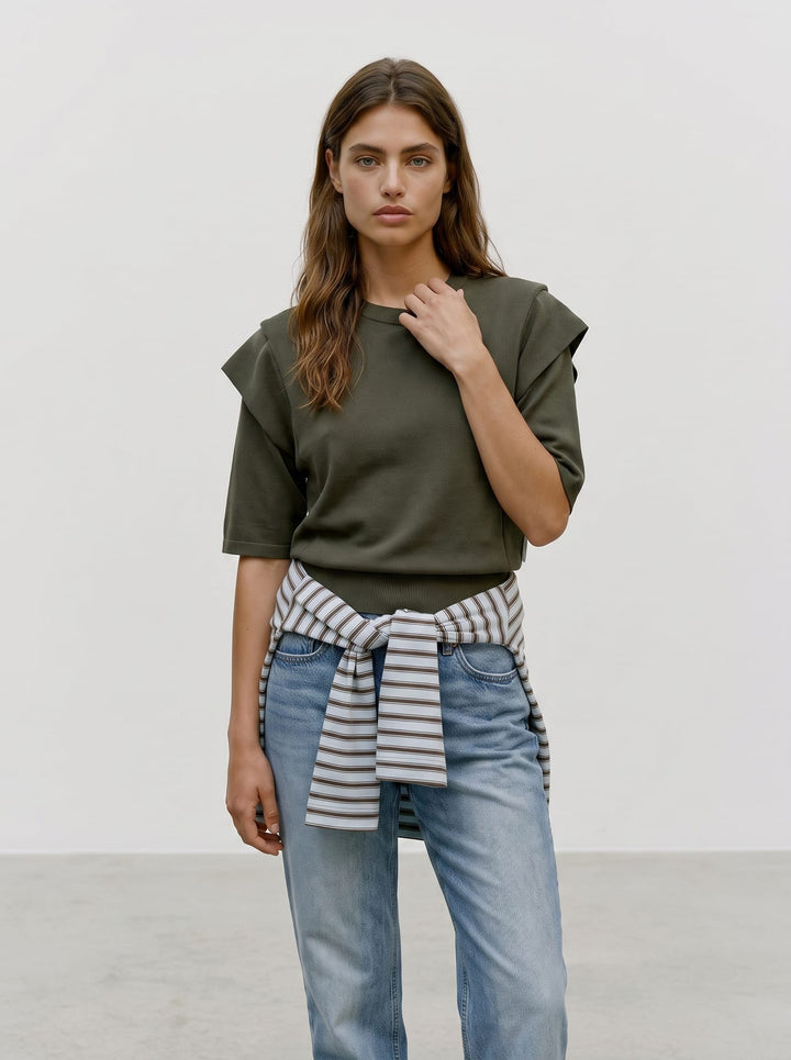 VERO MODA 10350465 Layla top k/m dames donkergroen