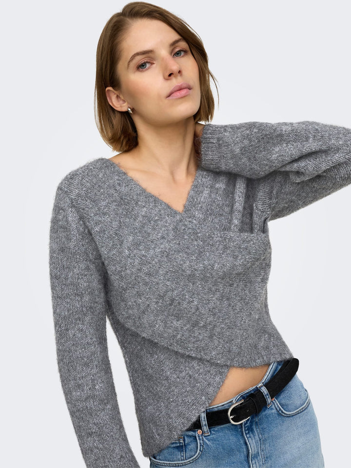 Only 15375129 maggie trui grijs – dames
