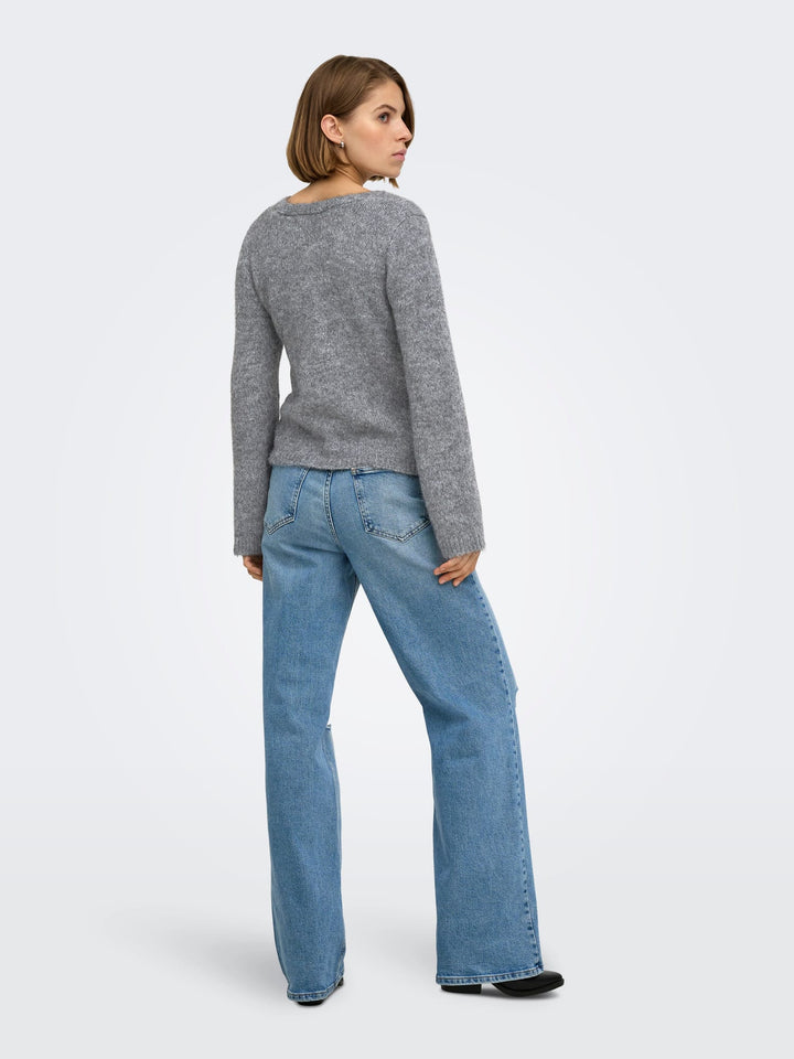 Only 15375129 maggie trui grijs – dames