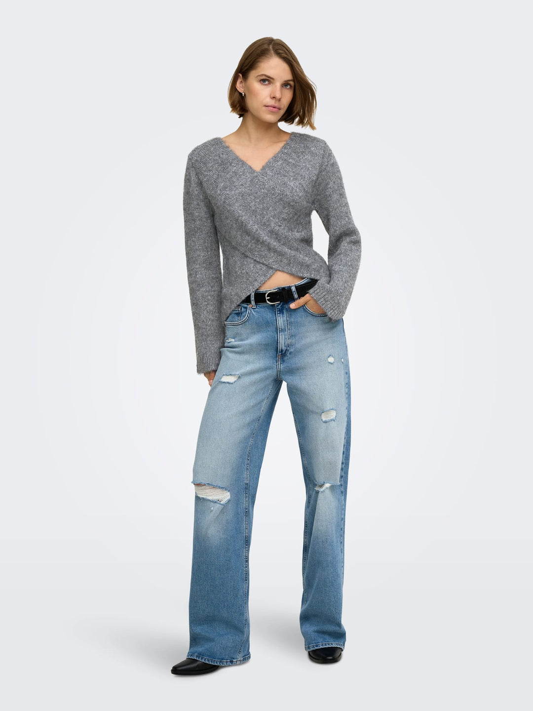 Only 15375129 maggie trui grijs – dames