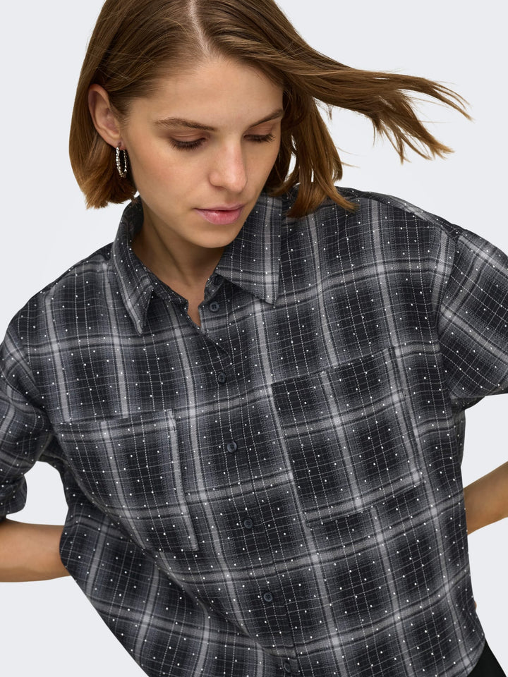 Only 15383362 Ilston blouse zwart dessin – dames