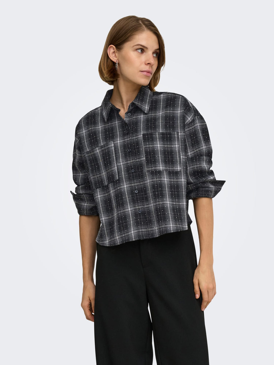 Only 15383362 Ilston blouse zwart dessin – dames