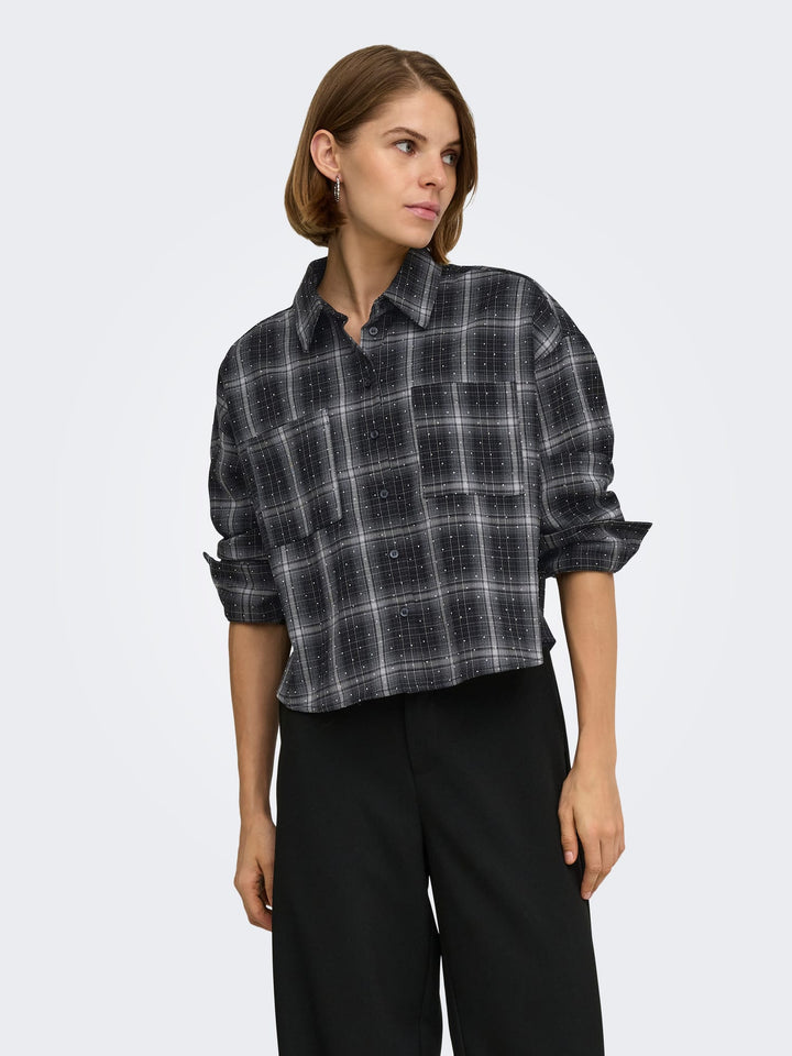 Only 15383362 Ilston blouse zwart dessin – dames