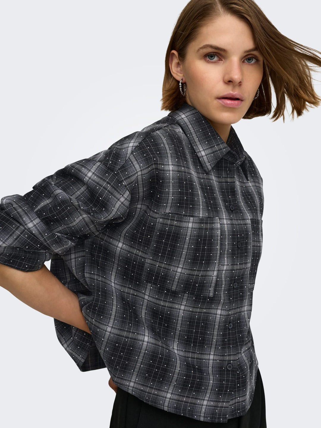 Only 15383362 Ilston blouse zwart dessin – dames