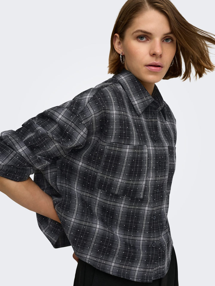 Only 15383362 Ilston blouse zwart dessin – dames