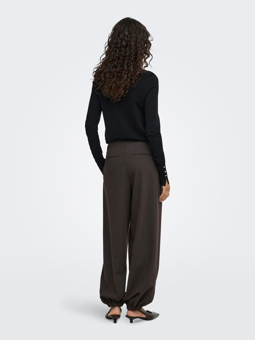 Jacqueline de Yong 15386815 madeline lange broek dames bruin dessin