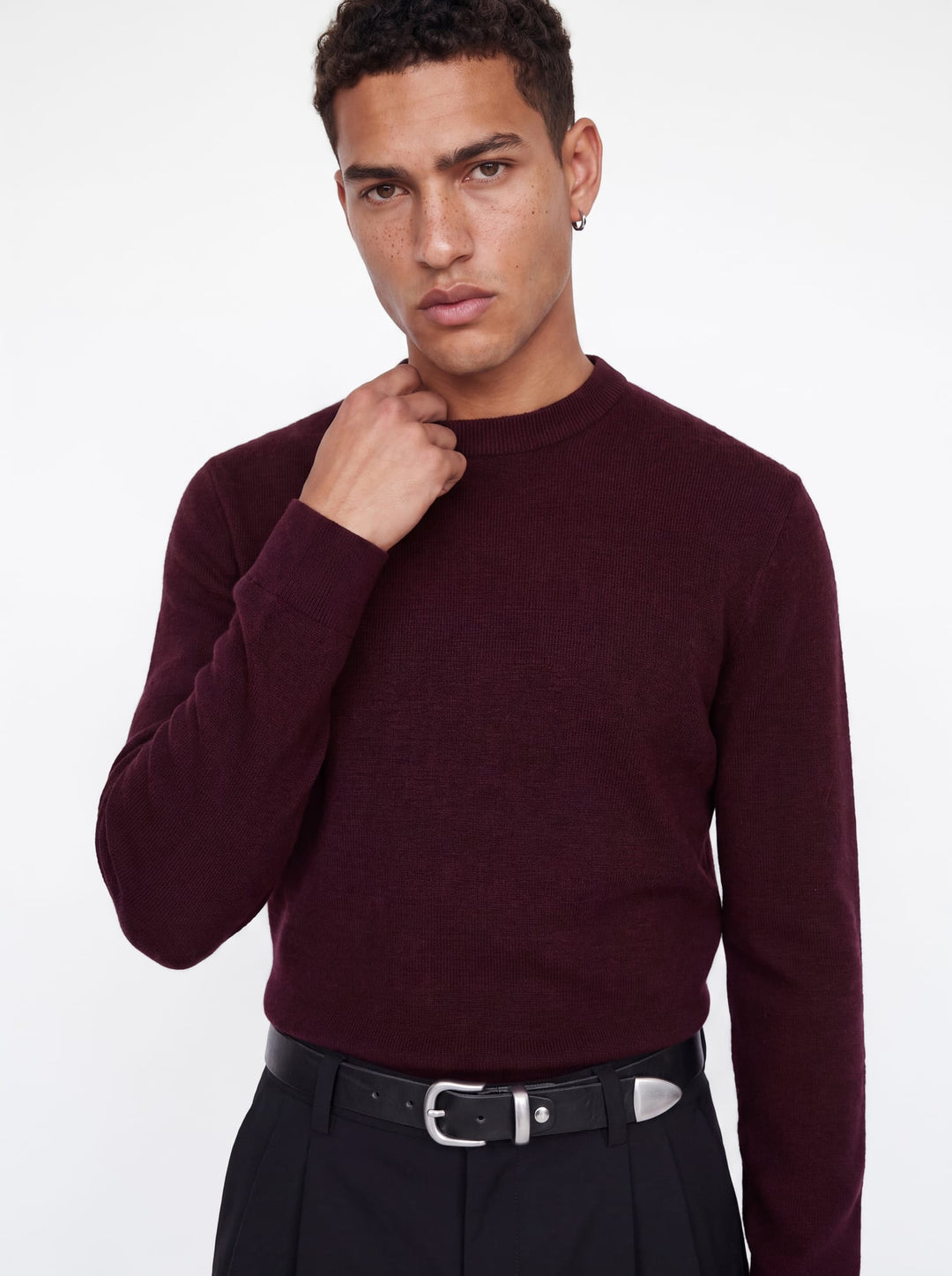 Jack &amp; Jones 12259666 Blamilano sweater bordeaux – heren