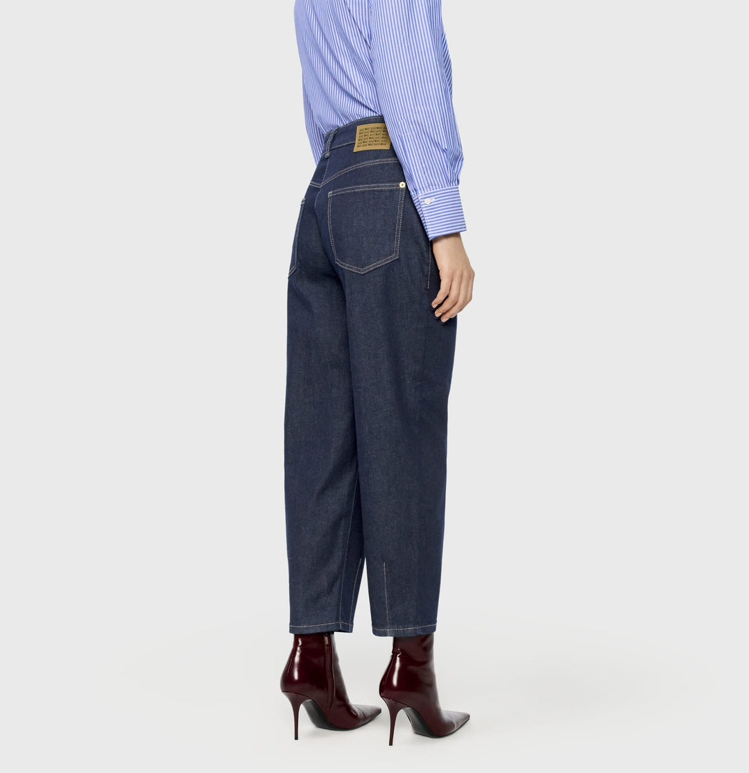 MAC women Bobbie0387L jeans low croth-baggy fit blue denim - L27