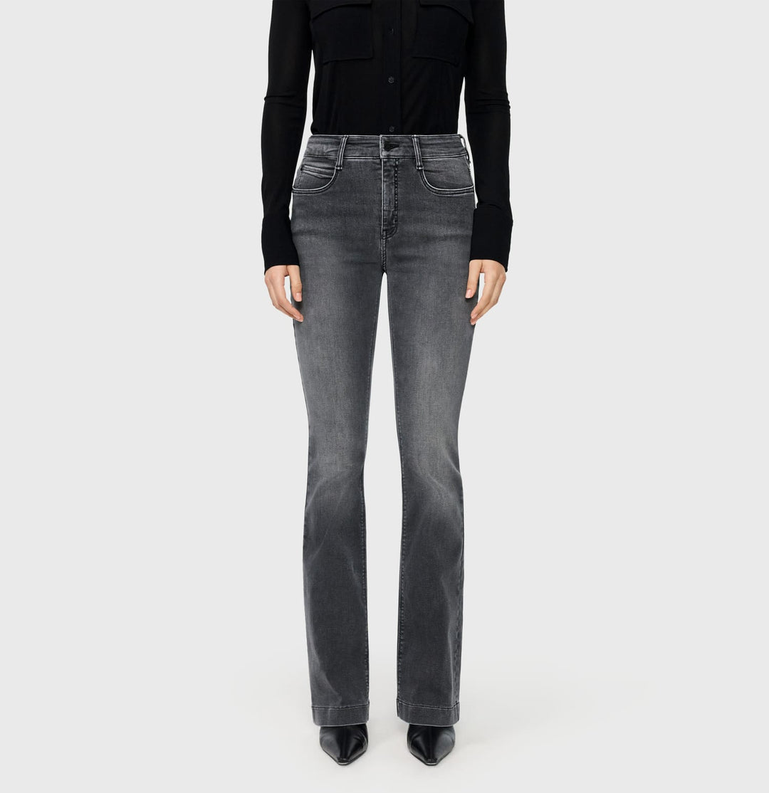 MAC women 5429/058L jeans bootcut flare fit grey denim - L32