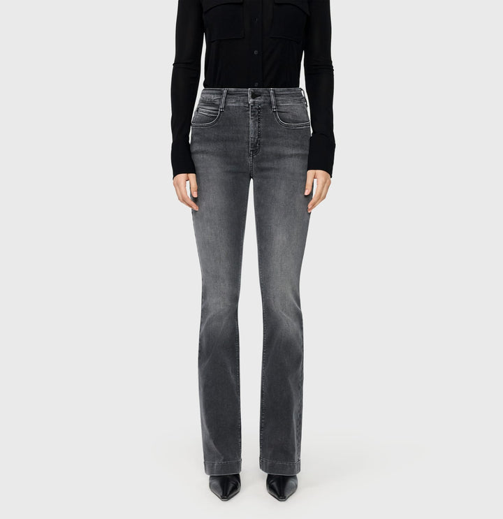MAC women 5429/058L jeans bootcut flare fit grey denim - L32