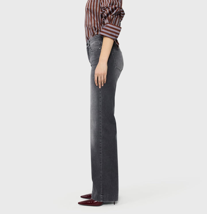 MAC women 5439-90 jeans loose fit grey denim - L32