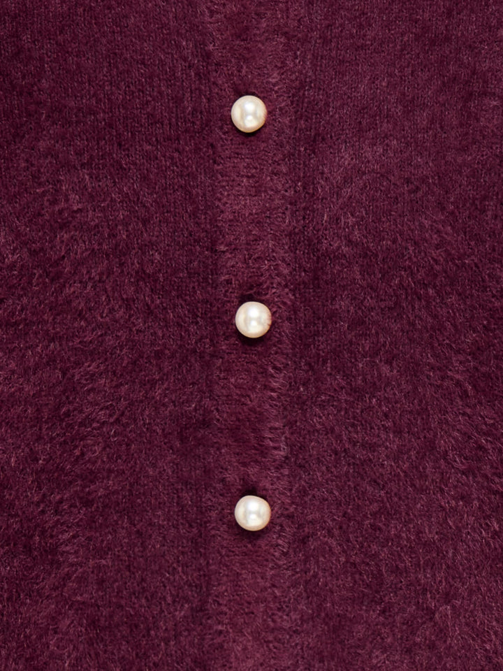 kids only 15352201 piumo vest gebreid meisjes bordeaux
