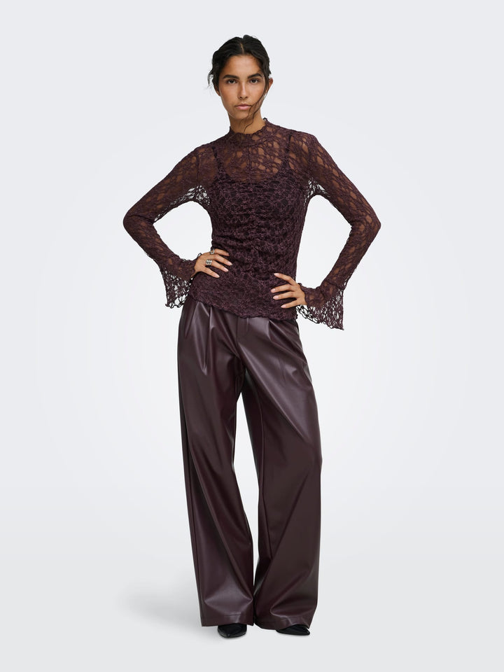 jacqueline de yong 15377339 lala top l/m bordeaux