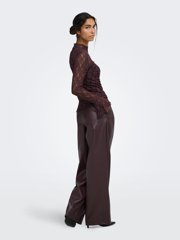 jacqueline de yong 15377339 lala top l/m bordeaux