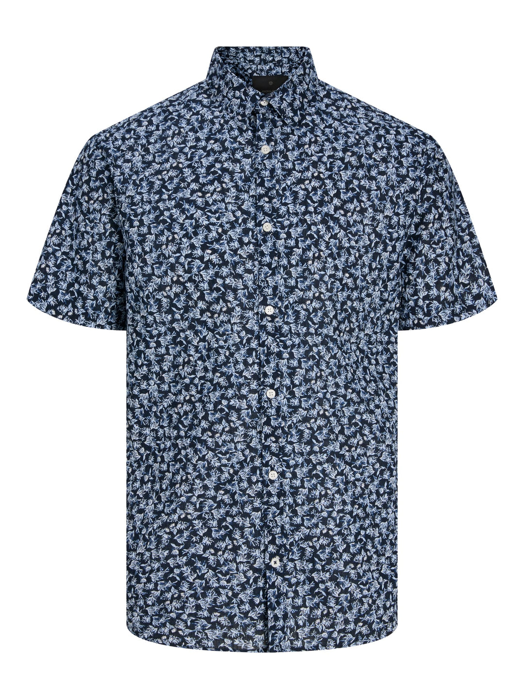 Jack &amp; Jones 12292179 blasummer overhemd k/m blauw dessin