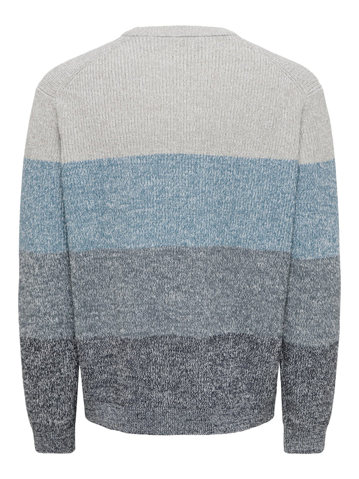 ONLY &amp; SONS 22039619 Luca trui blauw dessin – heren