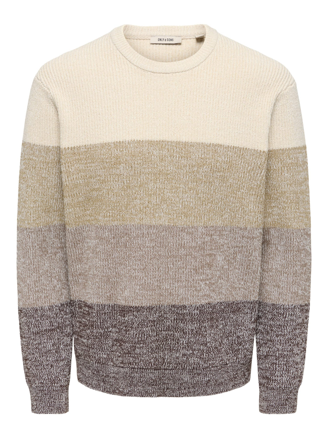 ONLY &amp; SONS 22039619 Luca trui bruin dessin – heren