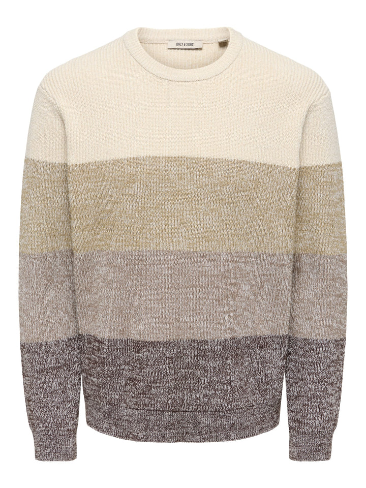 ONLY &amp; SONS 22039619 Luca trui bruin dessin – heren