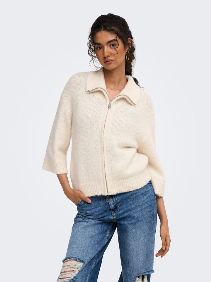 Only 15375131 Maggie vest gebreid off-white – dames