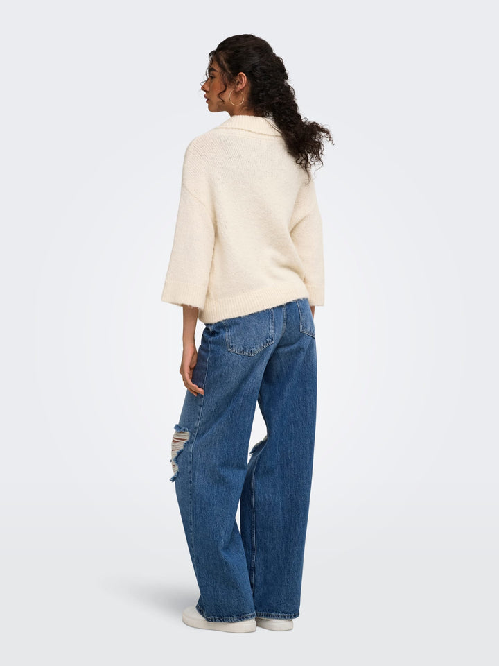 Only 15375131 Maggie vest gebreid off-white – dames