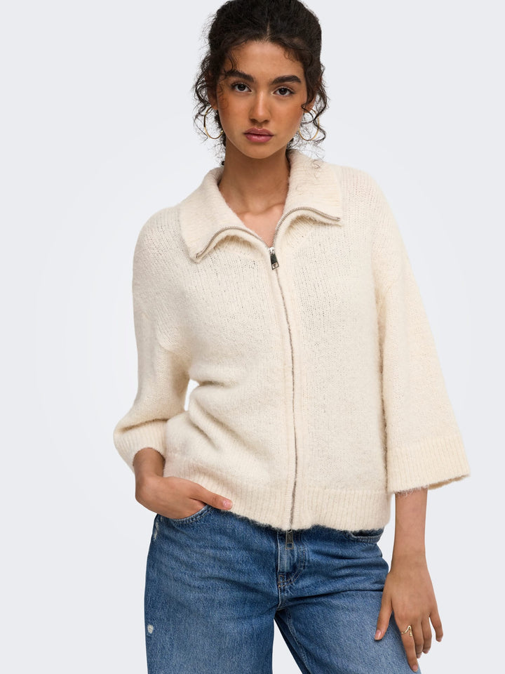 Only 15375131 Maggie vest gebreid off-white – dames