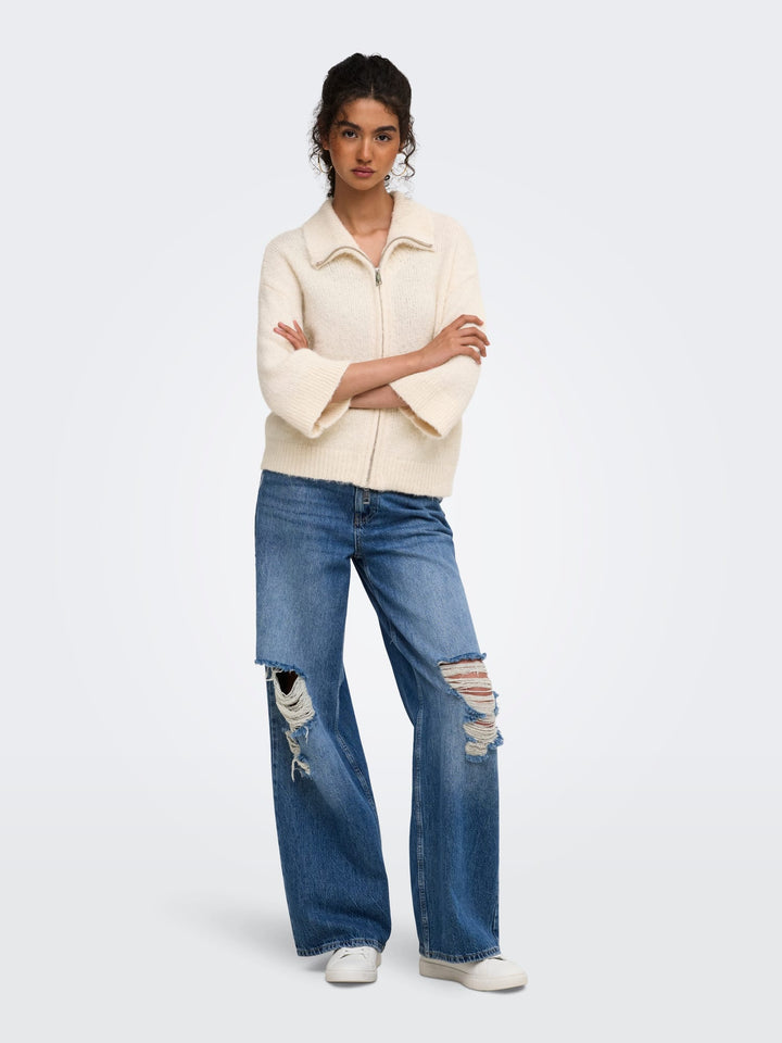 Only 15375131 Maggie vest gebreid off-white – dames
