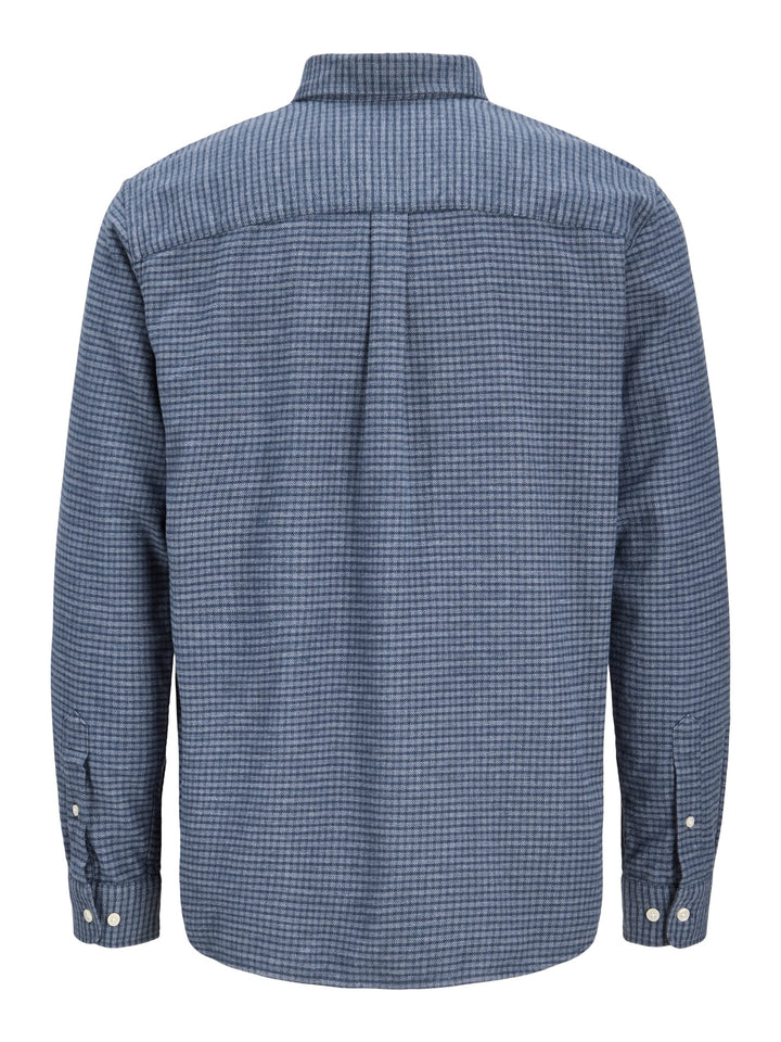 Jack &amp; Jones 12305791 Stanley overhemd l/m heren blauw dessin