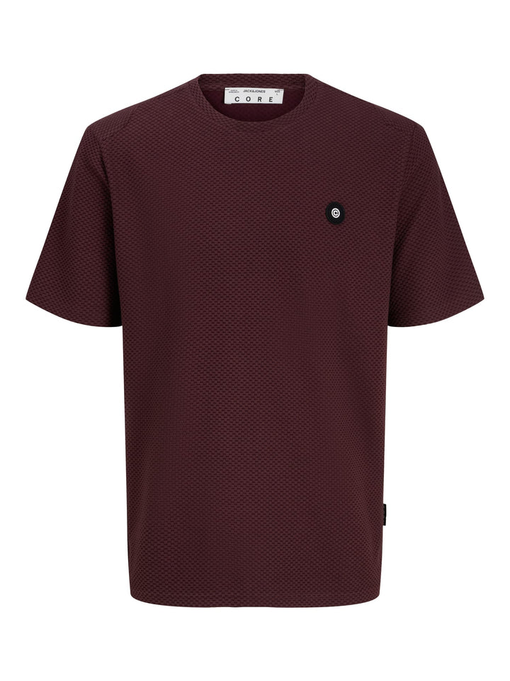 Jack &amp; Jones 12267072 Puffer T-shirt bordeaux – heren
