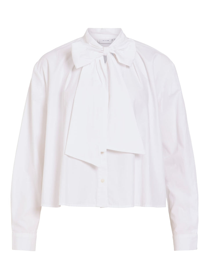 Vila 14118660 Bowa blouse l/m dames wit