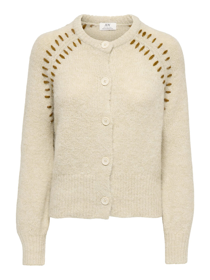 jacqueline de yong 15379819 Zoey vest gebreid beige