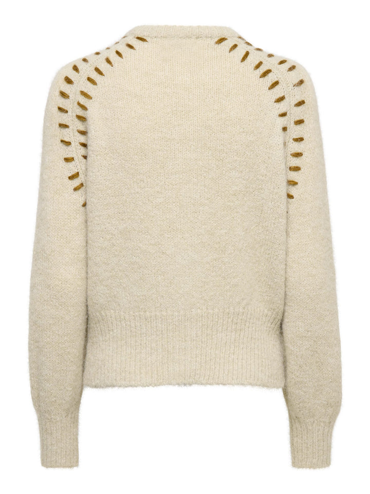 jacqueline de yong 15379819 Zoey vest gebreid beige