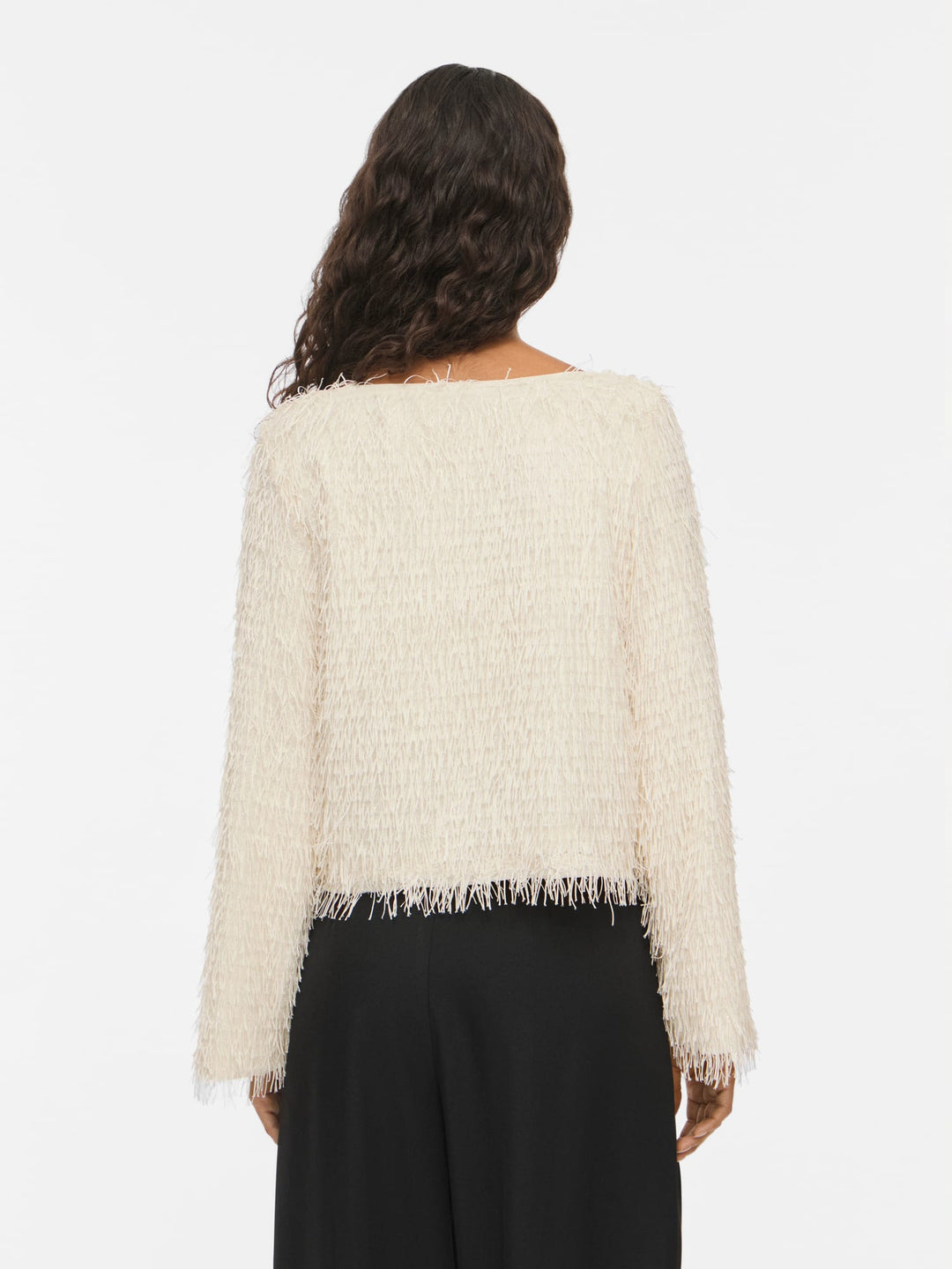 Vila 14119283 toi top met lange mouwen off-white