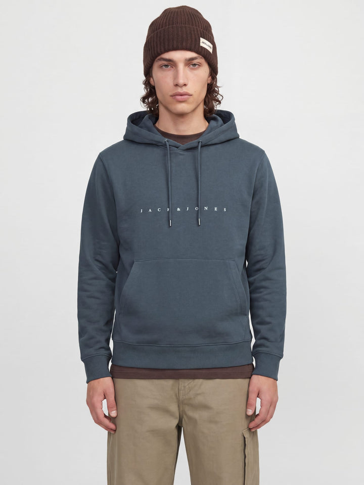 Jack &amp; Jones 12233972 star hoodie grijs – heren