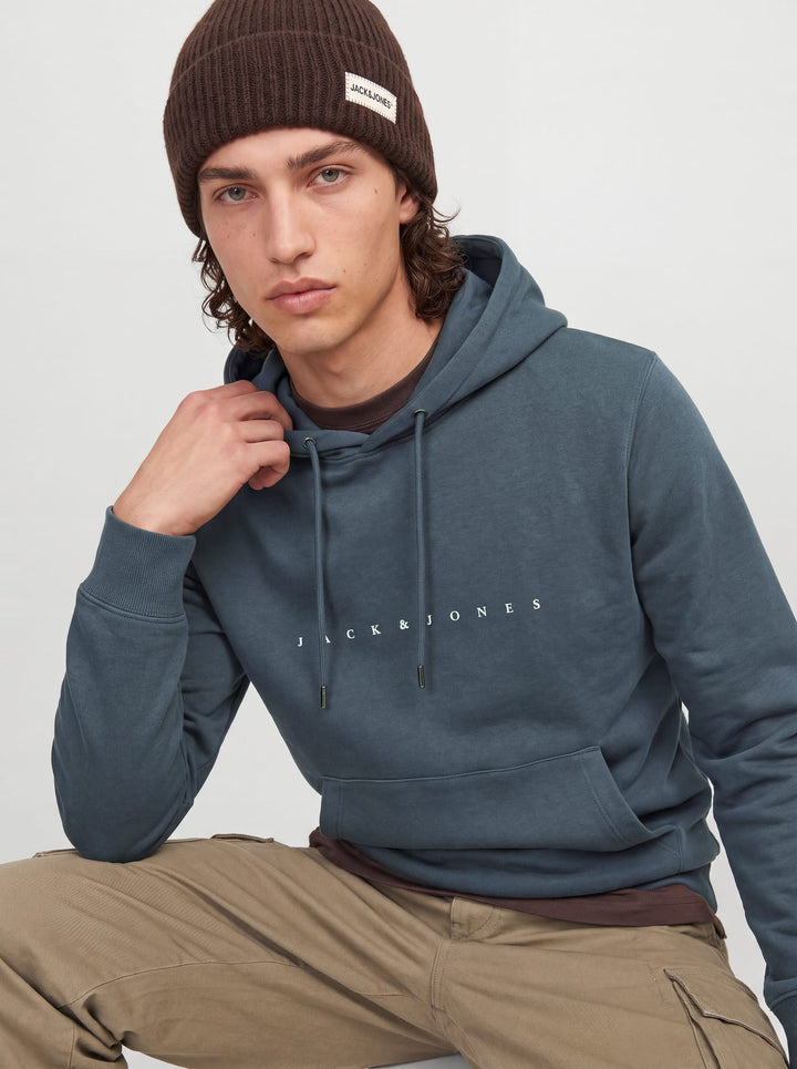 Jack &amp; Jones 12233972 star hoodie grijs – heren